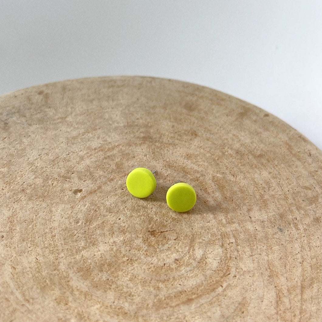 mini green neon studs