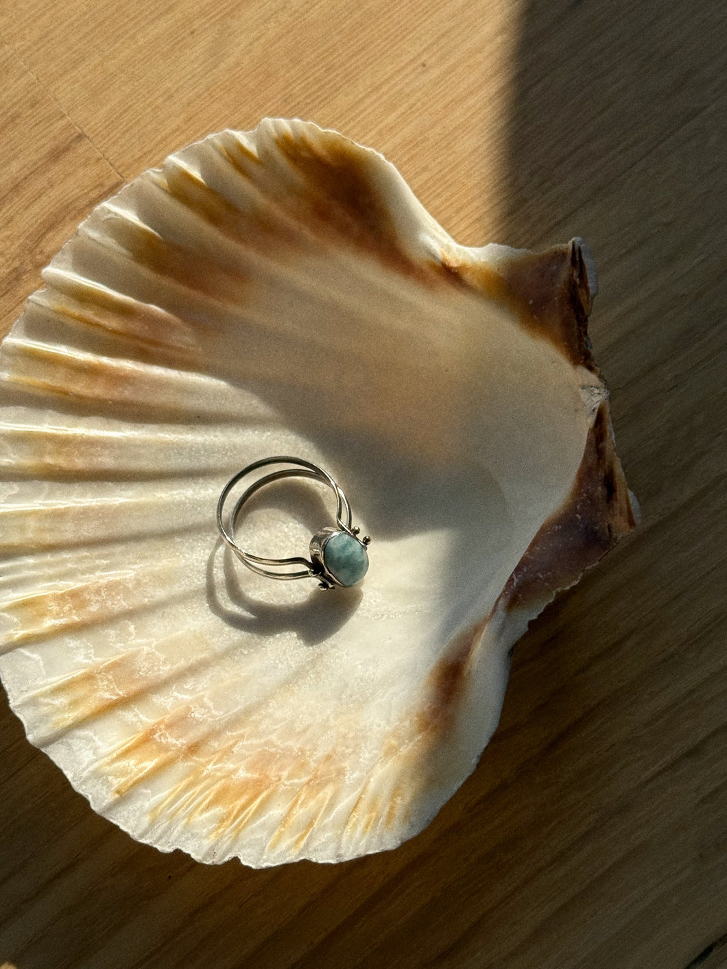 Vintage Larimar reversible ring